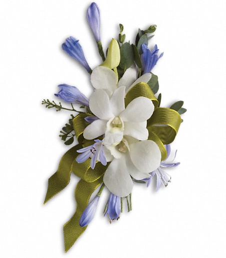 white and blue floral midi dress Brass & Roe Amaira Modest White And Blue Floral Midi Dress White / M
